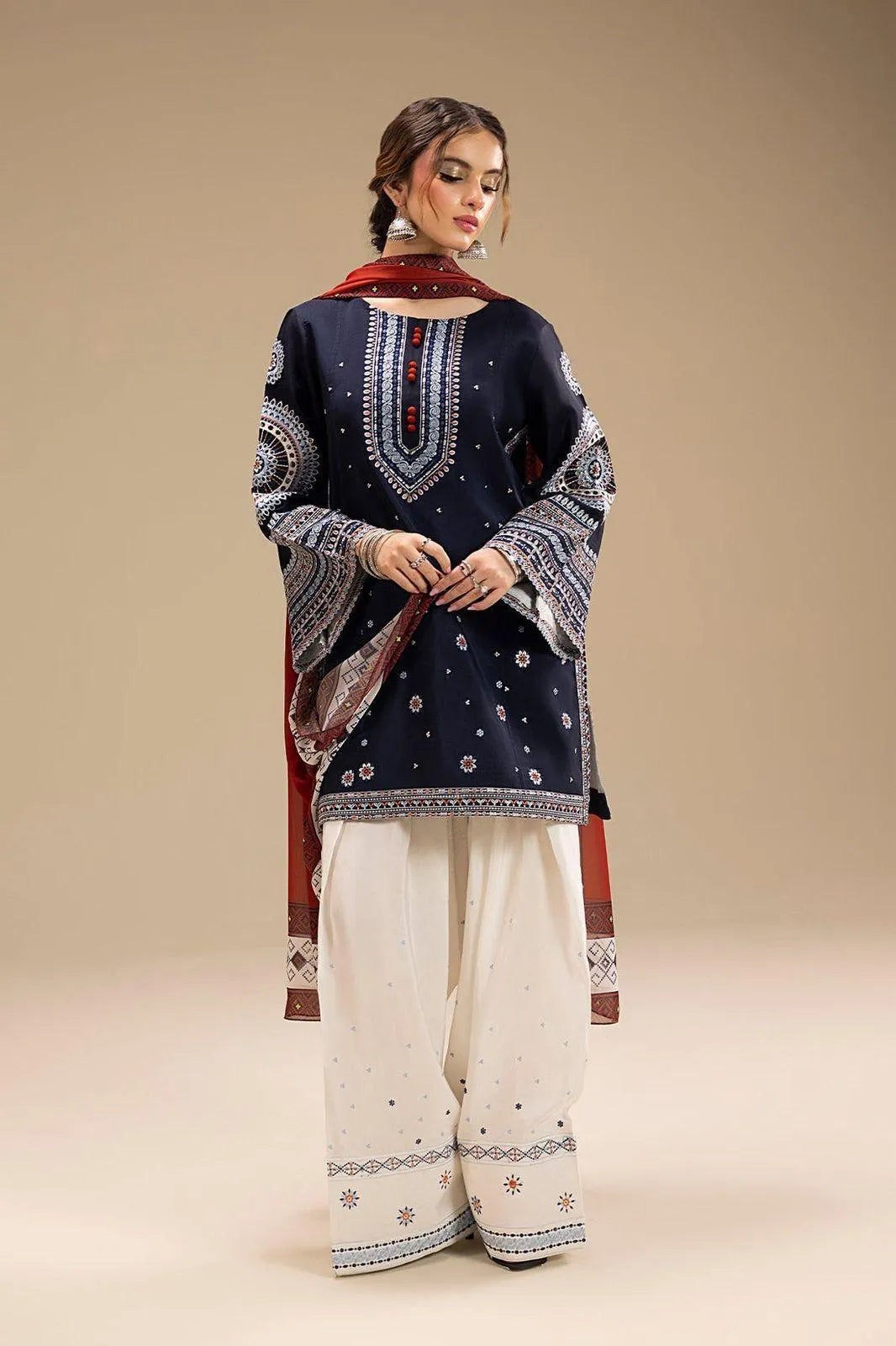 3-Piece Embroidered Lawn Suit