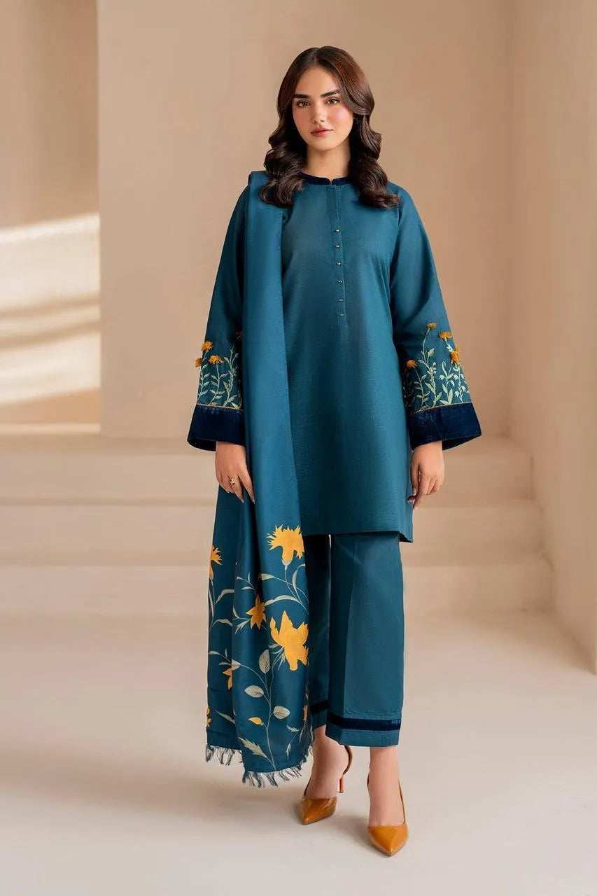 MOST HIT ARTICLES 3 Pcs Women's Embroidered Suit