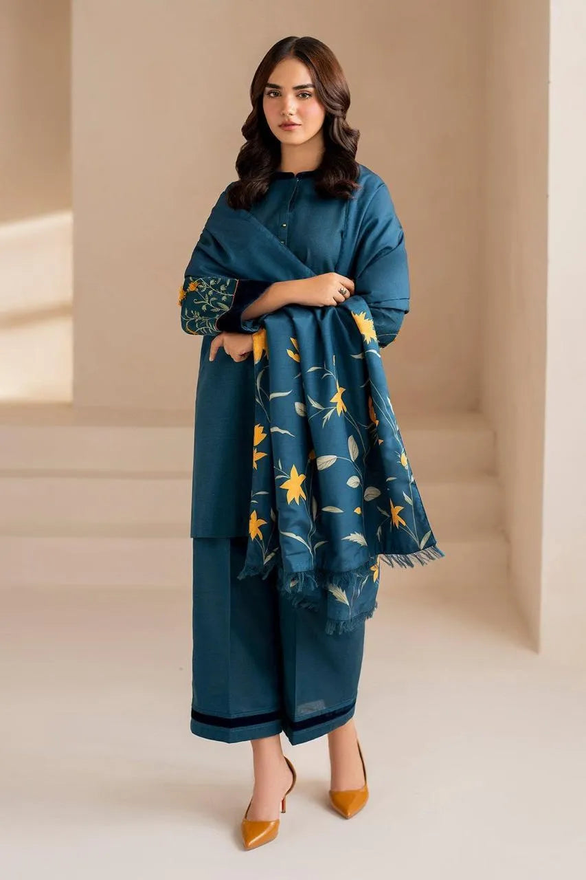 MOST HIT ARTICLES 3 Pcs Women's Embroidered Suit