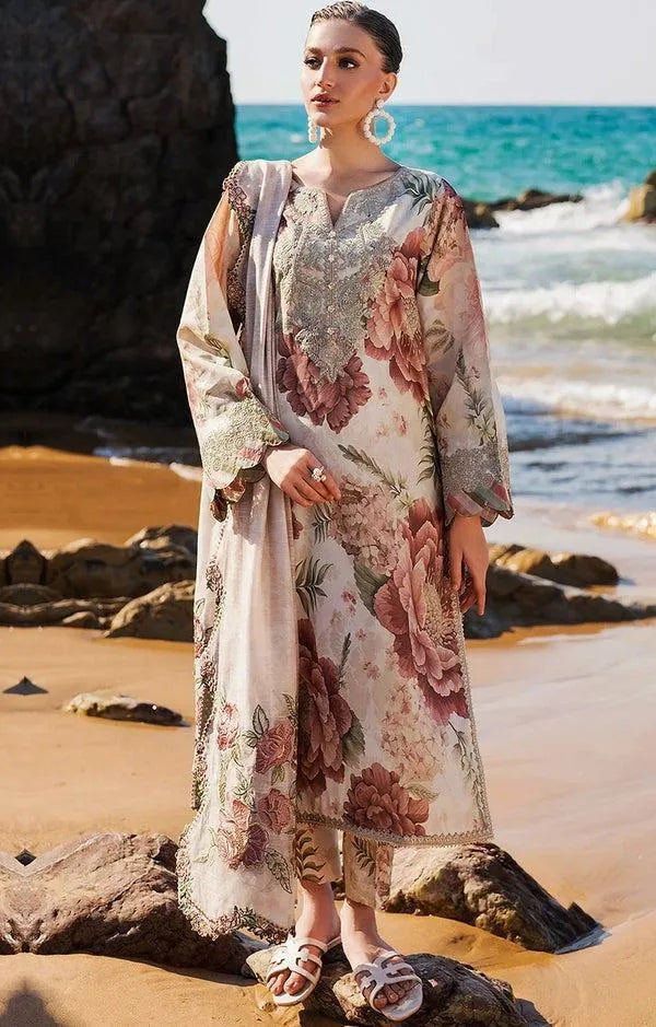 Digital Printed Lawn 3Pc Set Mint Green Unstitched
