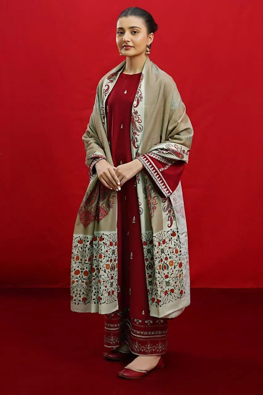 MOST HIT MIX DESIGNS 3 Pcs Unstitched Embroidered Suit