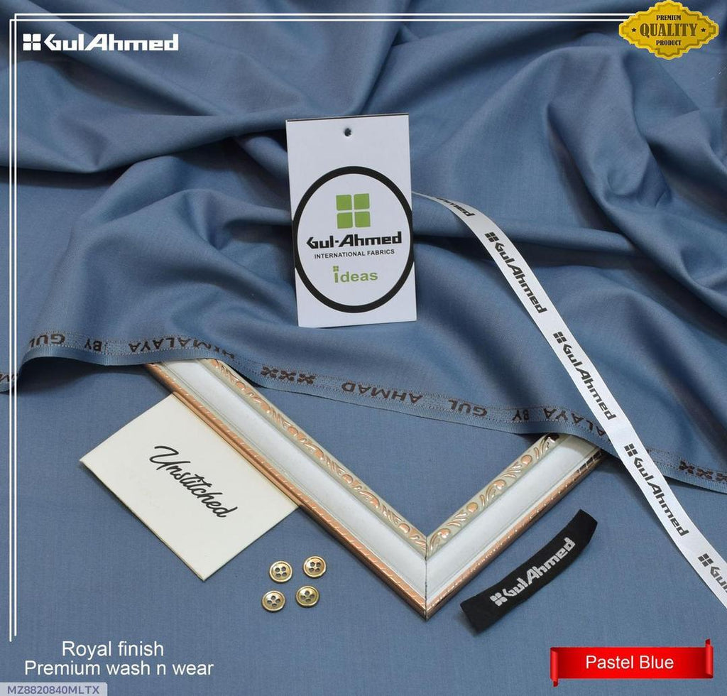 Men's Unstitched Wash & Wear Suit Pastel Blue