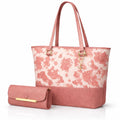2 Pcs Premium Cow Print Tote Bag Set for Women – Stylish Shoulder Handbag with Matching Pouch
