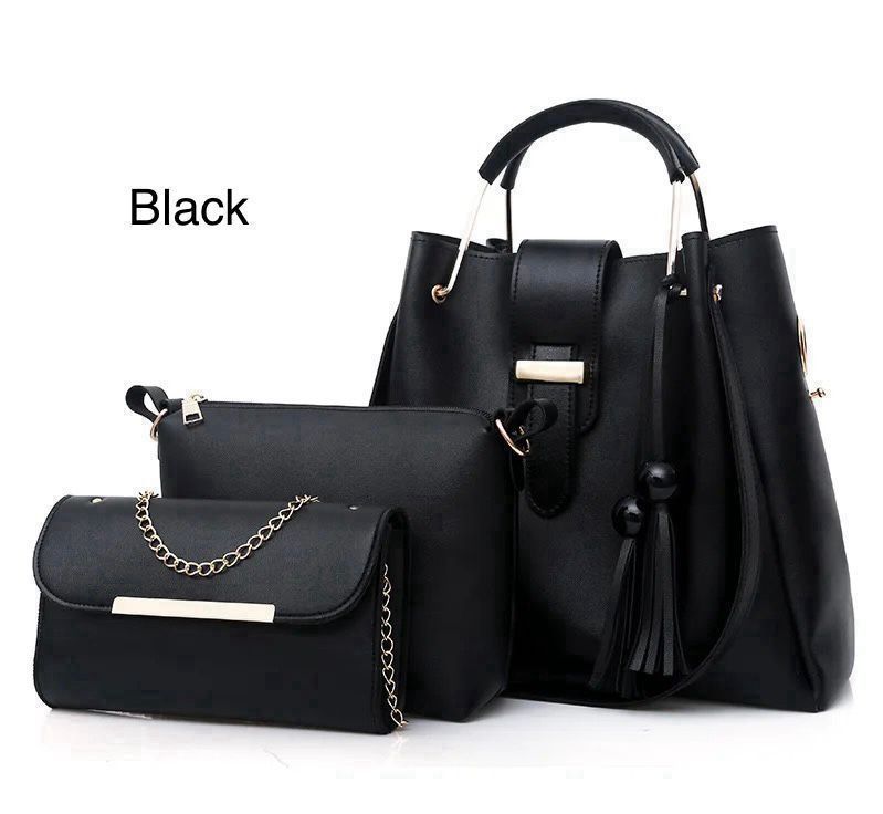 Elegant 3-Piece Women’s Handbag Set ,Shoulder Bag, Crossbody & Clutch Purse
