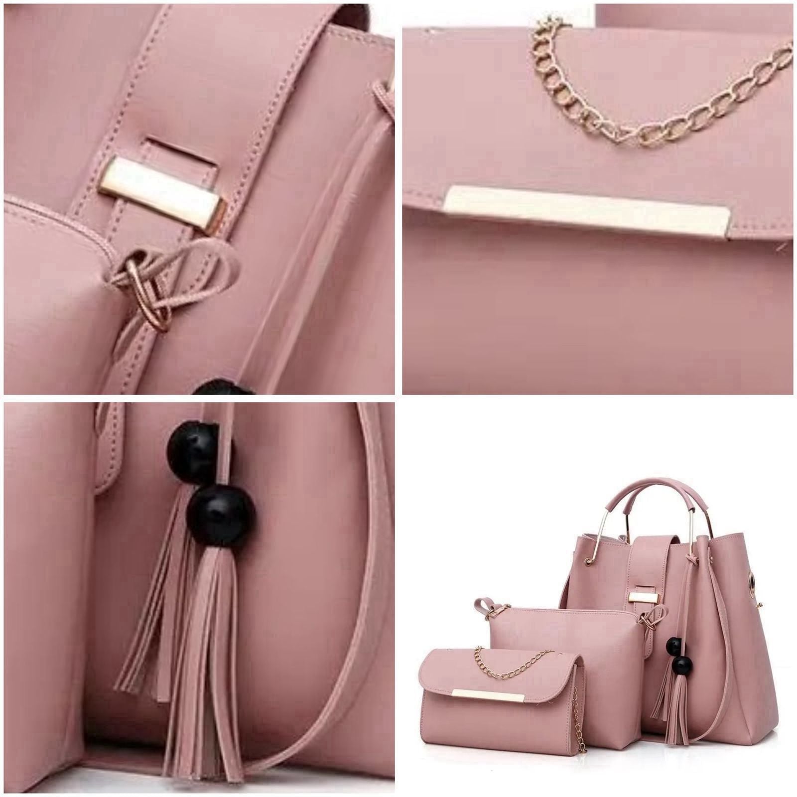 Elegant 3-Piece Women’s Handbag Set ,Shoulder Bag, Crossbody & Clutch Purse